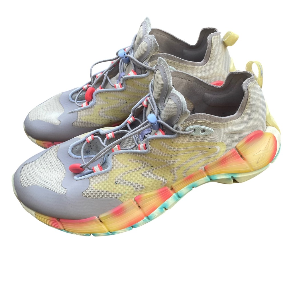 Reebok Brain Dead x Zig Kinetica 2 Mad Science sneakers men 9.5 Lemon Glow Shoes